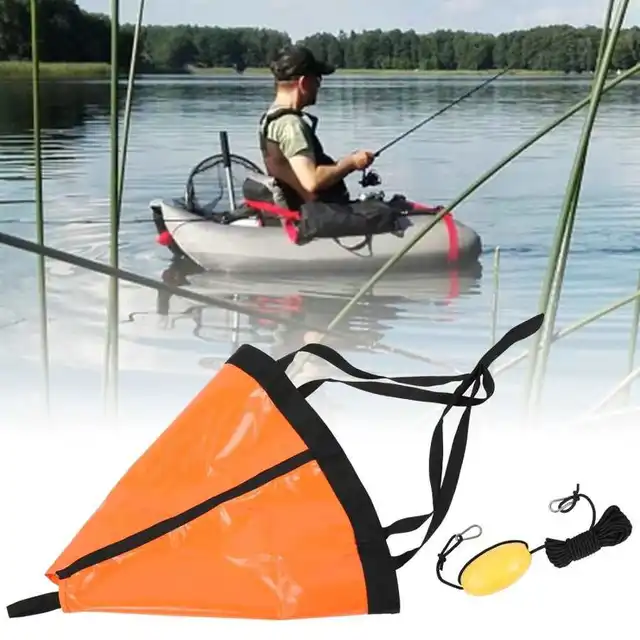 Drift Anchor Tow Rope Throw Line Portable Fishing Anchor Float Set Float Buoy Accessories for Fishing Boat/Kayak/Canoe 1