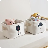 small fresh and simple fabric storage basket household toy box snack sundry kitchen desktop