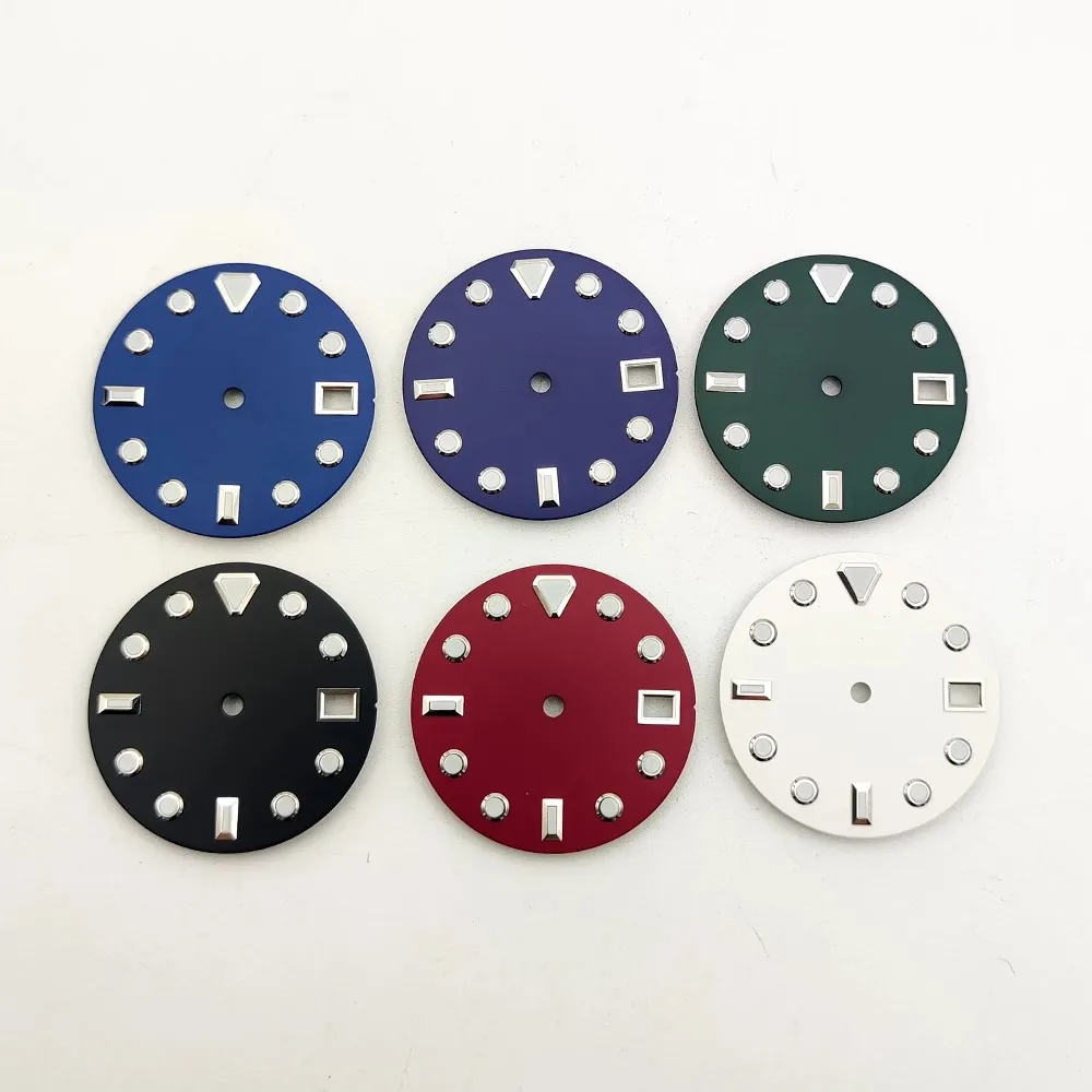 

New 28.5mm Watch Accessories Modified Green Luminous Dial for NH35/36/4R36 movement Mechanical Installation Accessorie