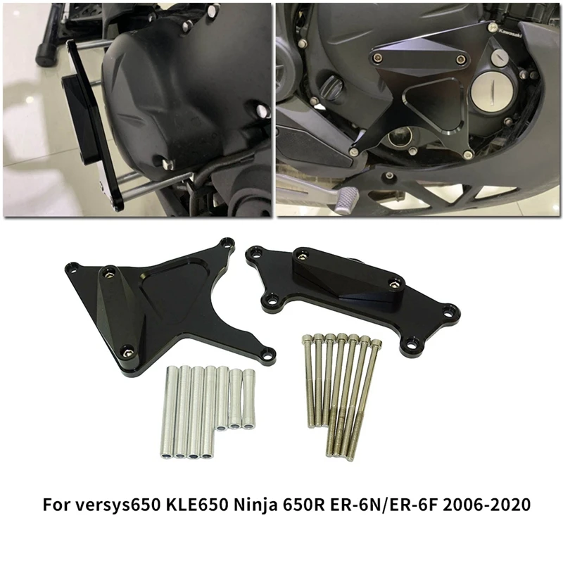 

Engine Stator Generator Clutch Gearbox Cover Guard Crash Pad Sliders Protector For KAWASAKI Versys 650 KLE 650 2006-2020