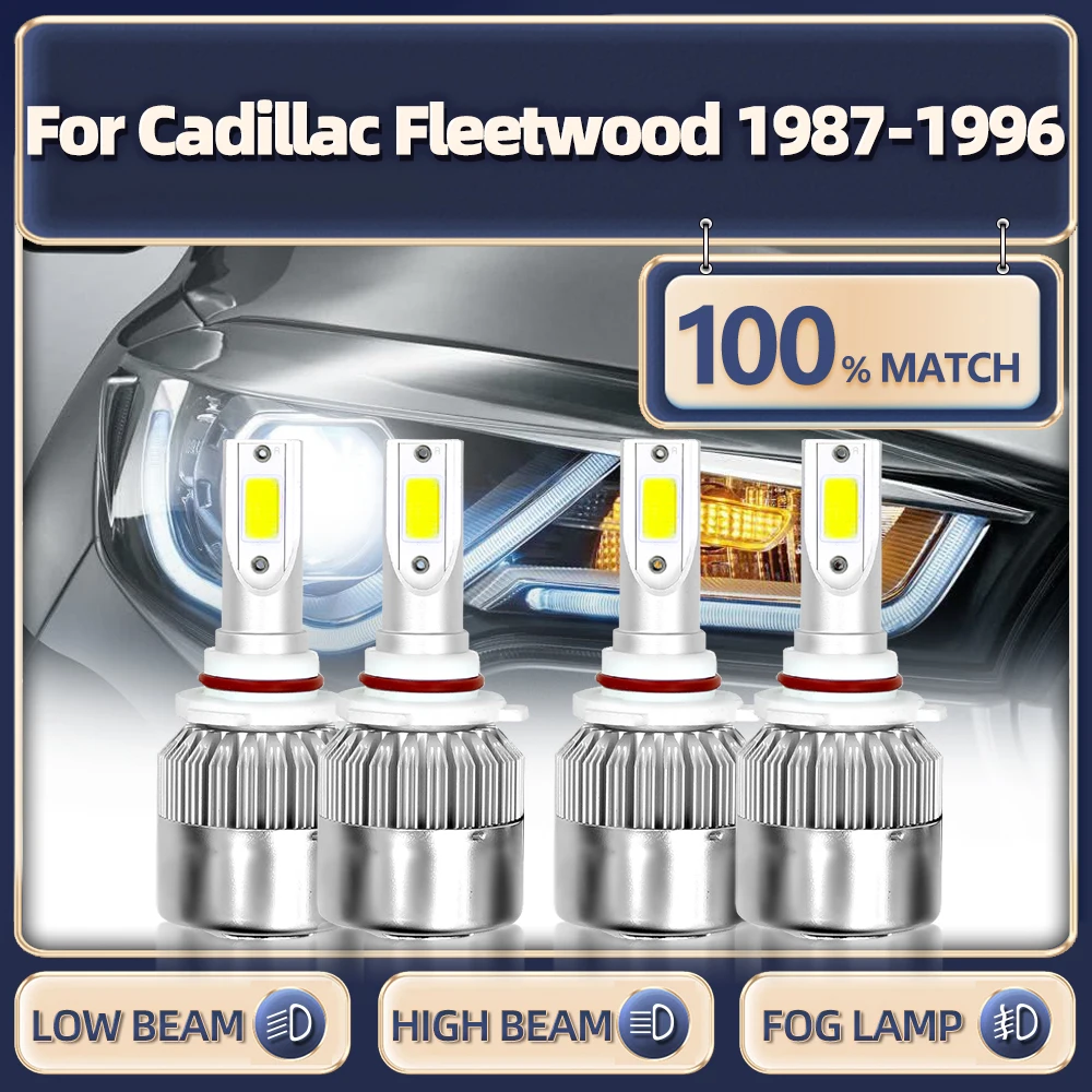 

Led Headlight 9005 HB3 9006 HB4 Led Car Light Bulbs 12V 6000K Auto Lamps For Cadillac Fleetwood 1987-1992 1993 1994 1995 1996