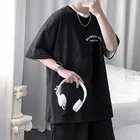 Мужская футболка с буквенным принтом Privathinker, свободные топы с короткими рукавами, Женские повседневные футболки большого размера, мужские корейские уличные футболки