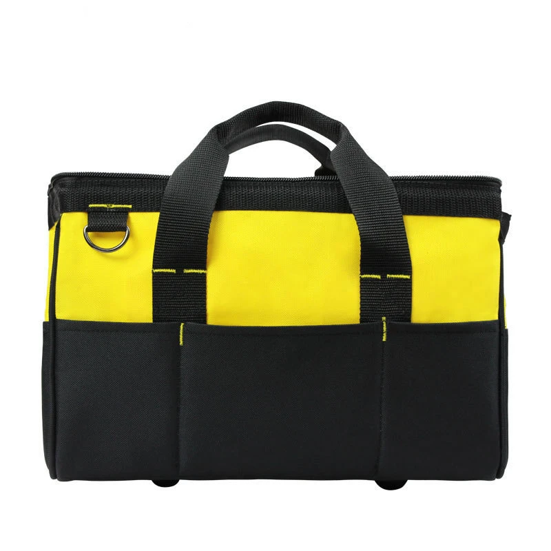 

Profesional Large Tool Bag Oxford Cloth Multifunctional Repair Electrician Bag Hardware Tool Storage Bag Yellow Black Packaging