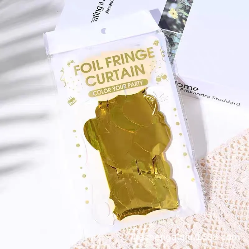 

Фольгированная занавеска MOONBIFFY серебристого и розового золота