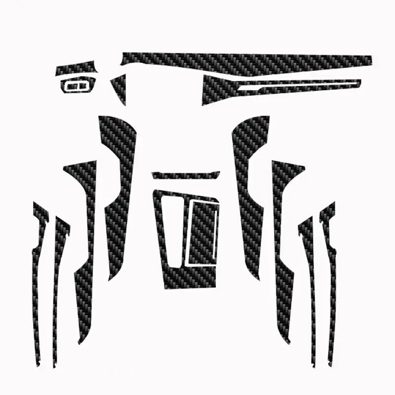 Для Audi S6 RS6 2019-2023 Автомобильная внутренняя пленка из углеродного волокна 5D PET