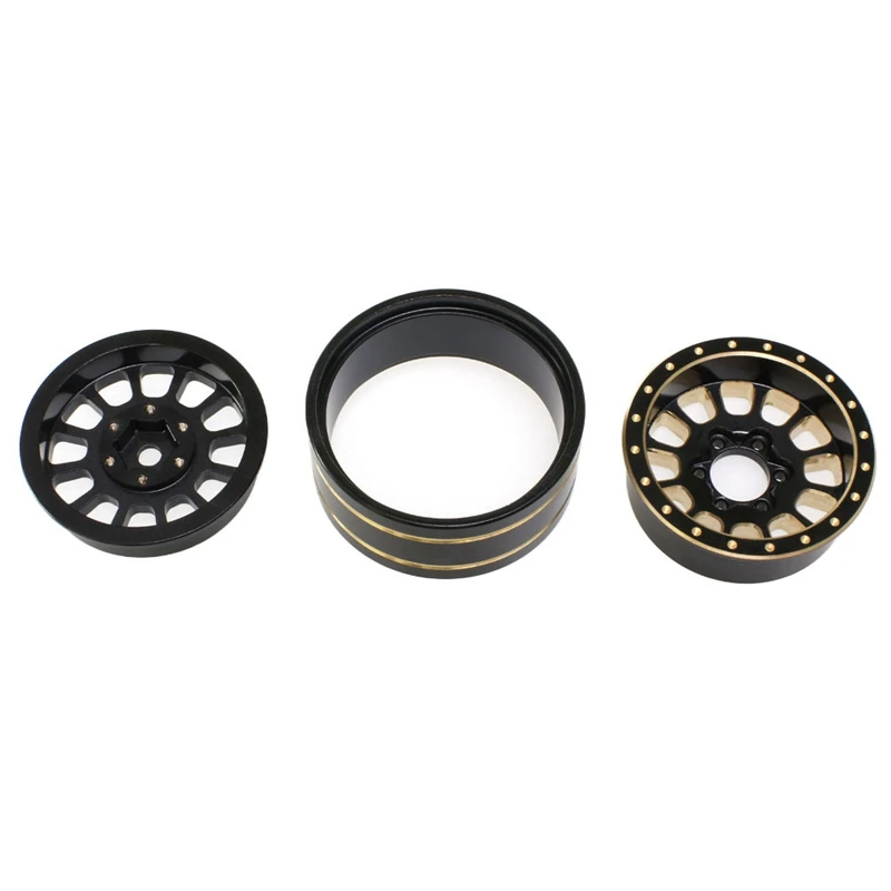 Для Traxxas 1/18 TRX4M Land Rover 1 2-дюймовые колеса из латуни и черного золота 1/24 SCX24 FMS Прочный