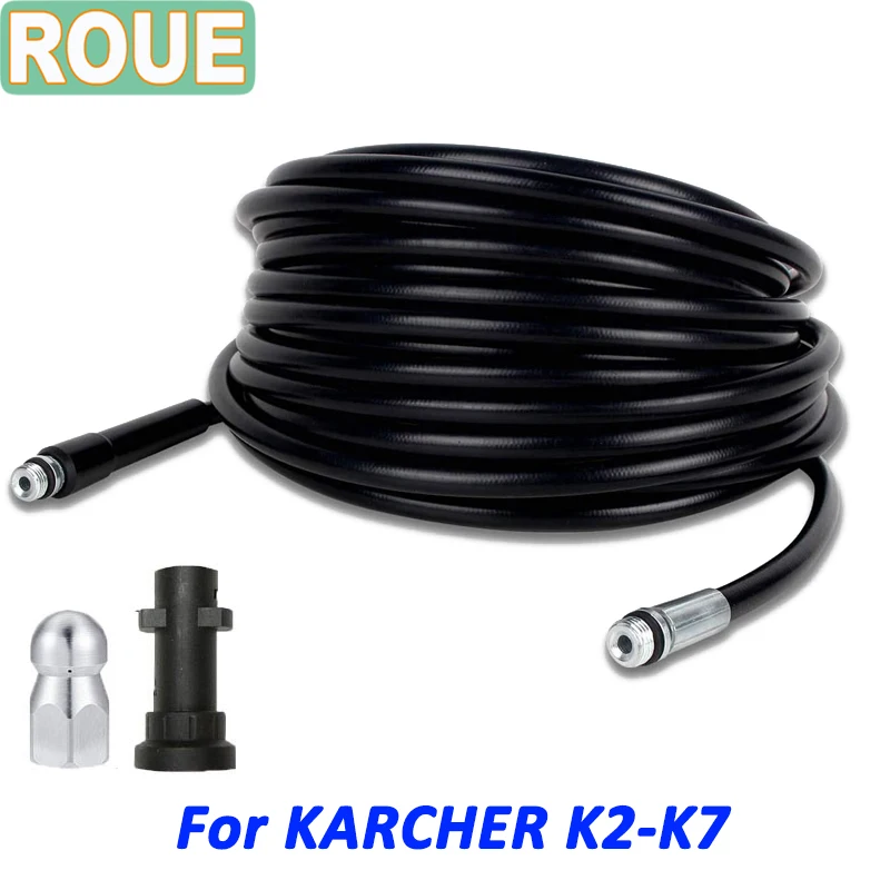 

ROUE 6m 10m 15m 20 meters Quick Connect Sewer Drain Water Cleaning Hose for Karcher K2 K3 K4 K5 K6 K7 High Pressure Washer