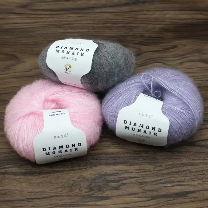 

1pcs mohair yarn crochet cheap baby wool yarn for knitting sweater 166m 0.9mm ilos para tejer dedelgado