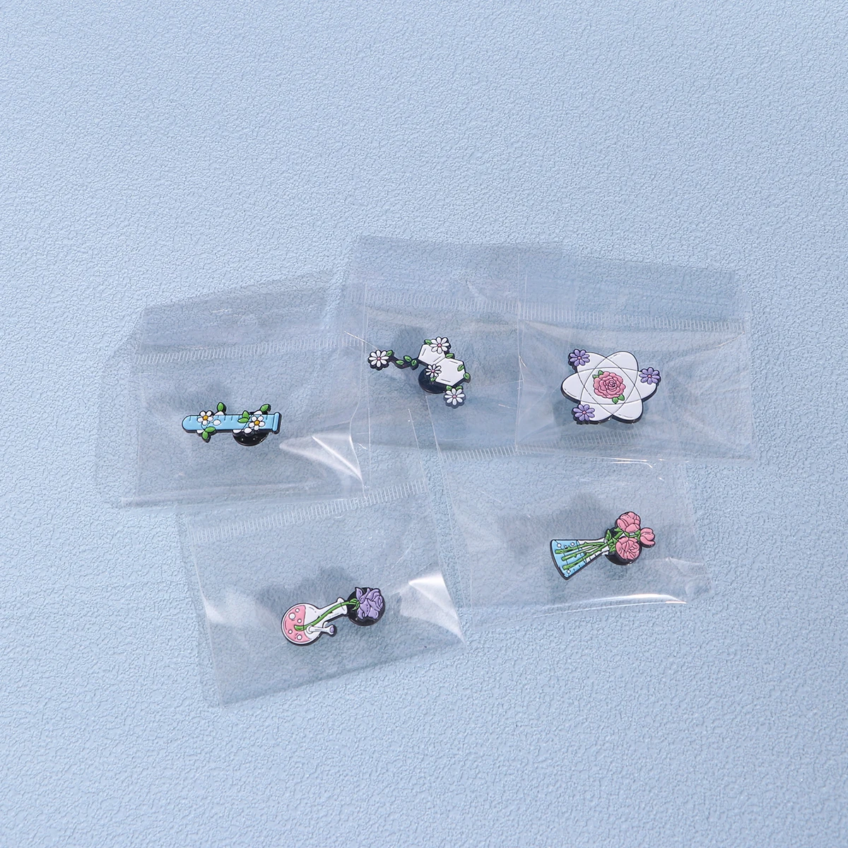 Креативная красивая брошь с изображением цветов научной коллекции колба