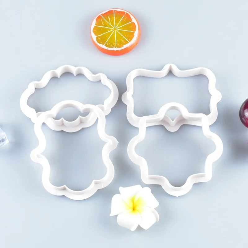 4 шт./лот набор винтажных рамок для печенья пластиковые формы инструменты