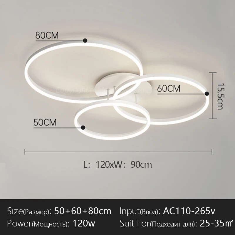 

Скандинавская круглая бытовая светодиодная люстра, трехцветная лампа, современный стиль, потолочный светильник, светильник для спальни, лампа для столовой