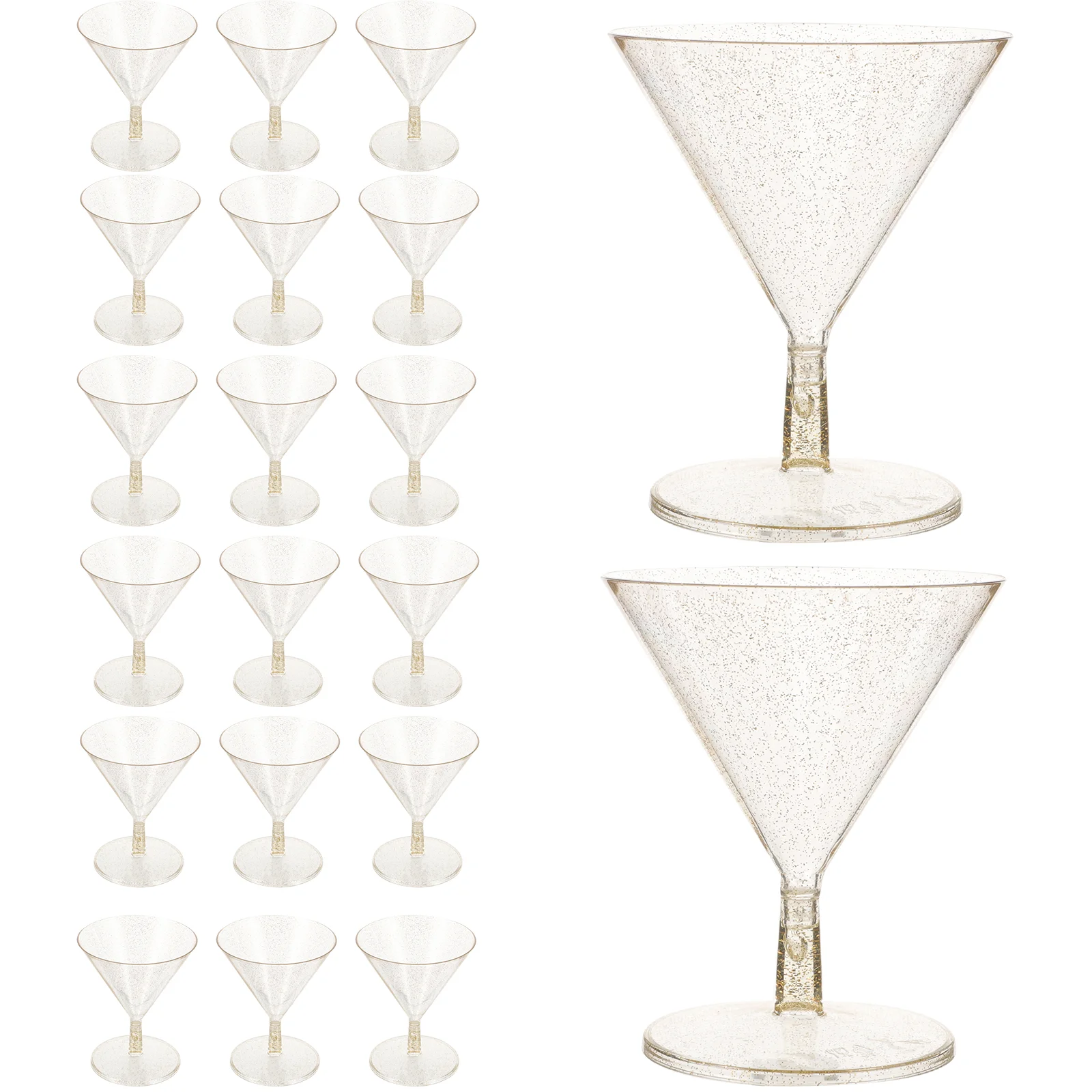 

20 Pcs Disposable Dessert Cups Multi-use Cocktail Clear Plastic Glasses Goblets Party Ice Cream