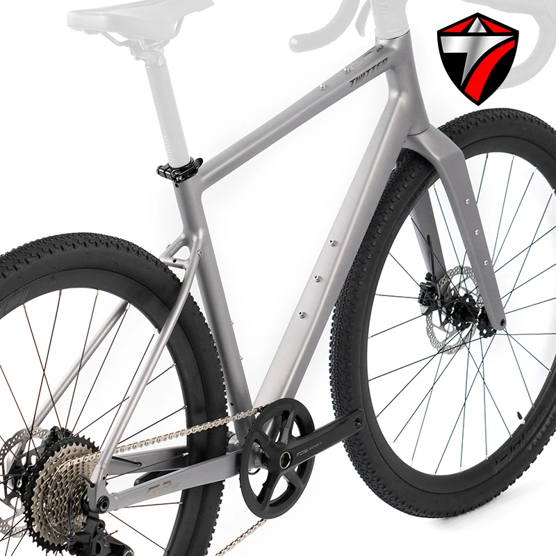 Фото Велосипед TWITTER G2MAX Gravel 700*50C с вседорожными шинами, внутренней проводкой тросов, карбоновой вилкой. Идеально подходит для мужчин и женщин, городской велосипед. №2
