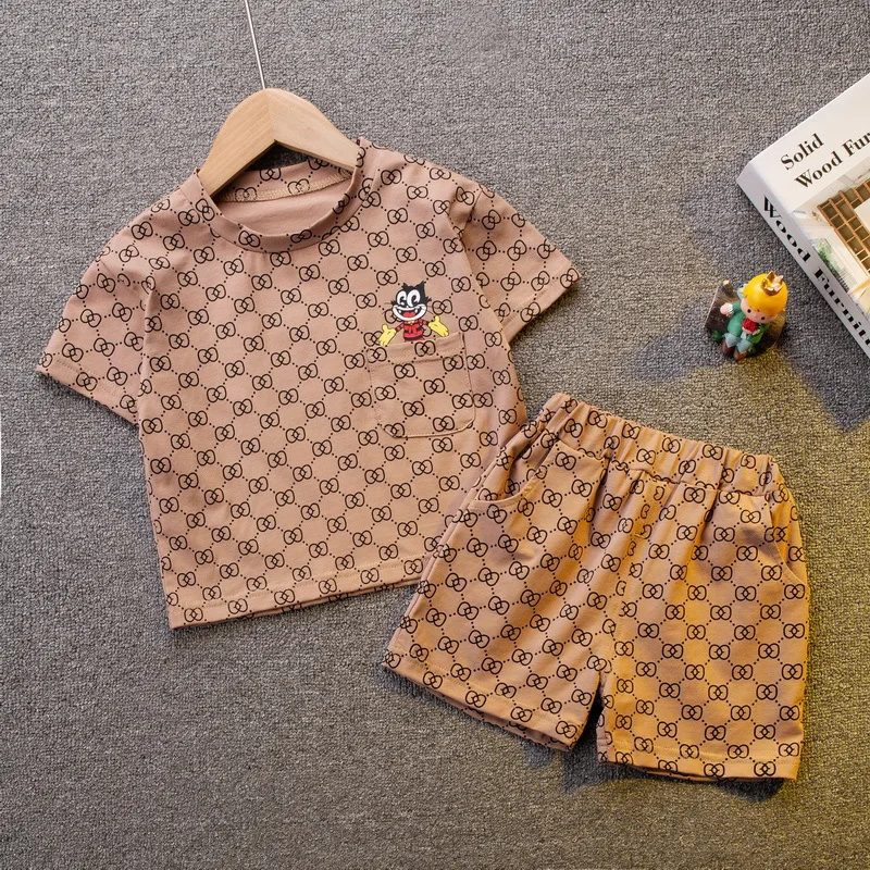 

2pcs Boys Summer Clothes Sets Children Fashion Shirts Shorts Outfits for Baby Boy Toddler Tracksuits 0-5 Years Boy Clothing Set