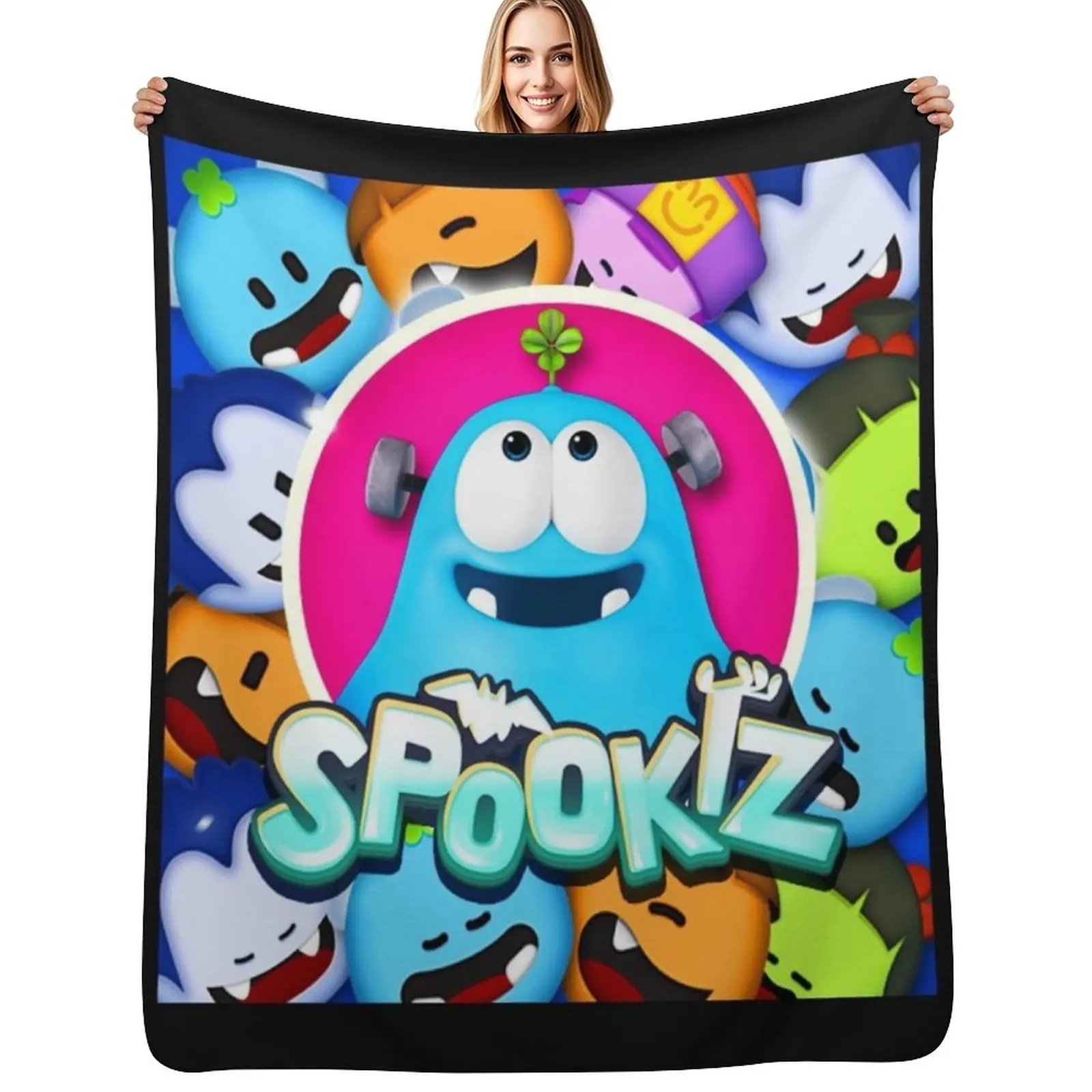 Фото Костюм Spookiz, детская рубашка Spookiz, подарок для фанатов, мягкий уютный плед для домашних животных, детей и взрослых №1