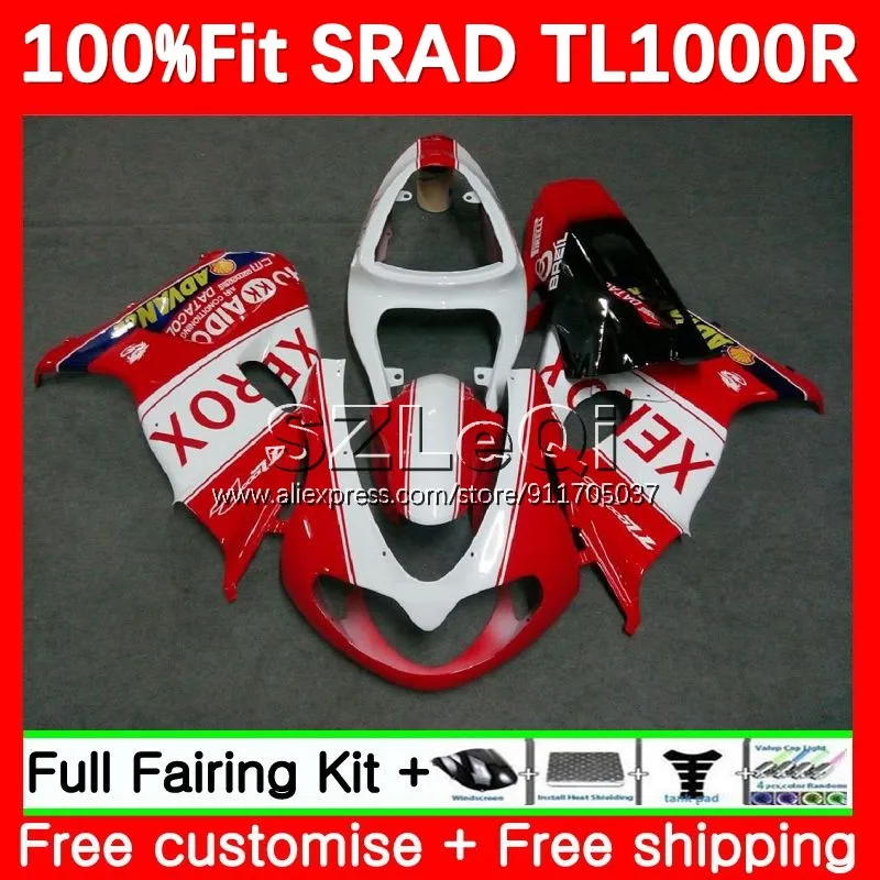 

white red Injection SRAD For SUZUKI TL1000 TL 1000 R 1000R TL1000R 1998 1999 2000 2001 2002 2003 98 99 00 03 Fairings 85LQ.377
