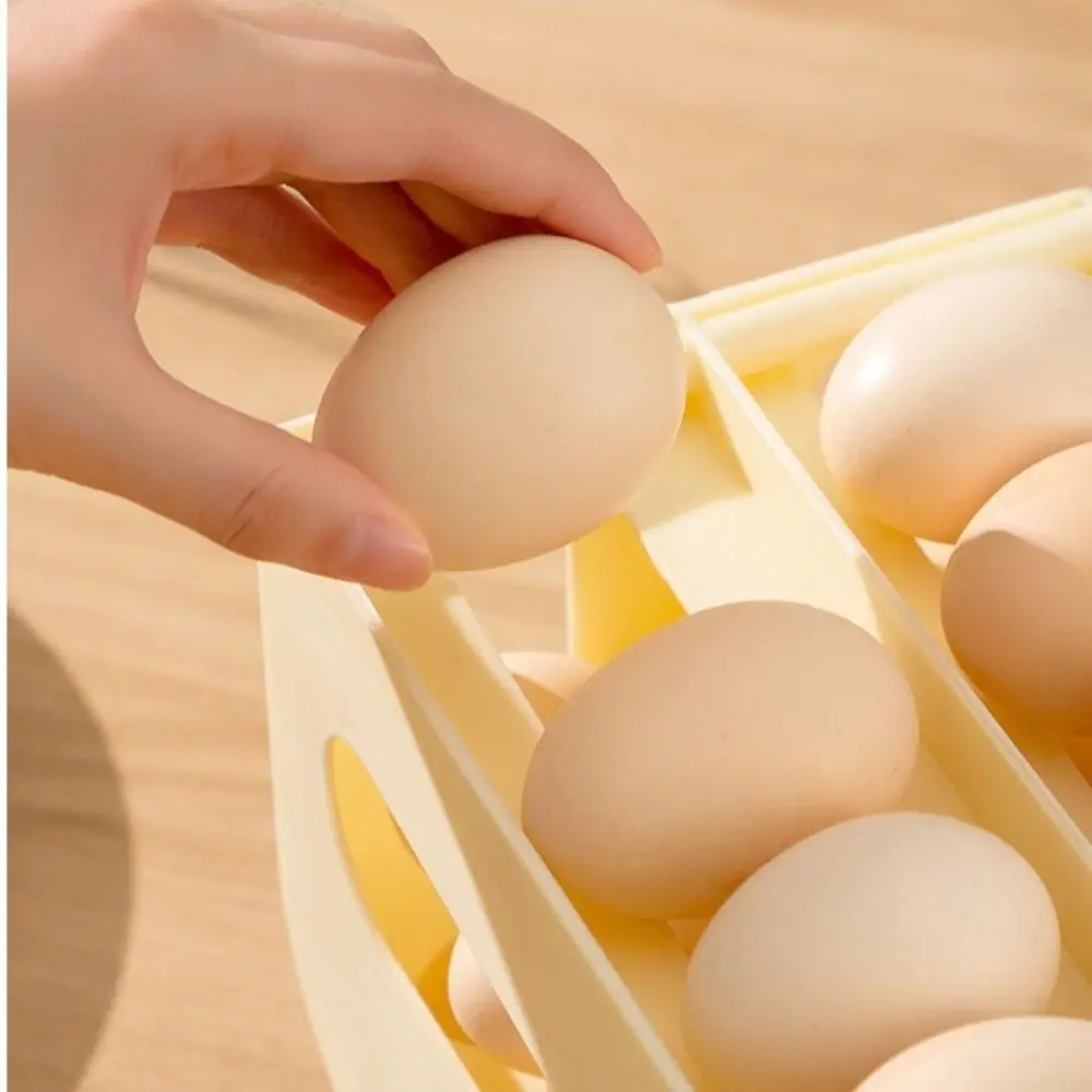 Новый органайзер-слайдер автоматический двухъярусный ролик для яиц большая