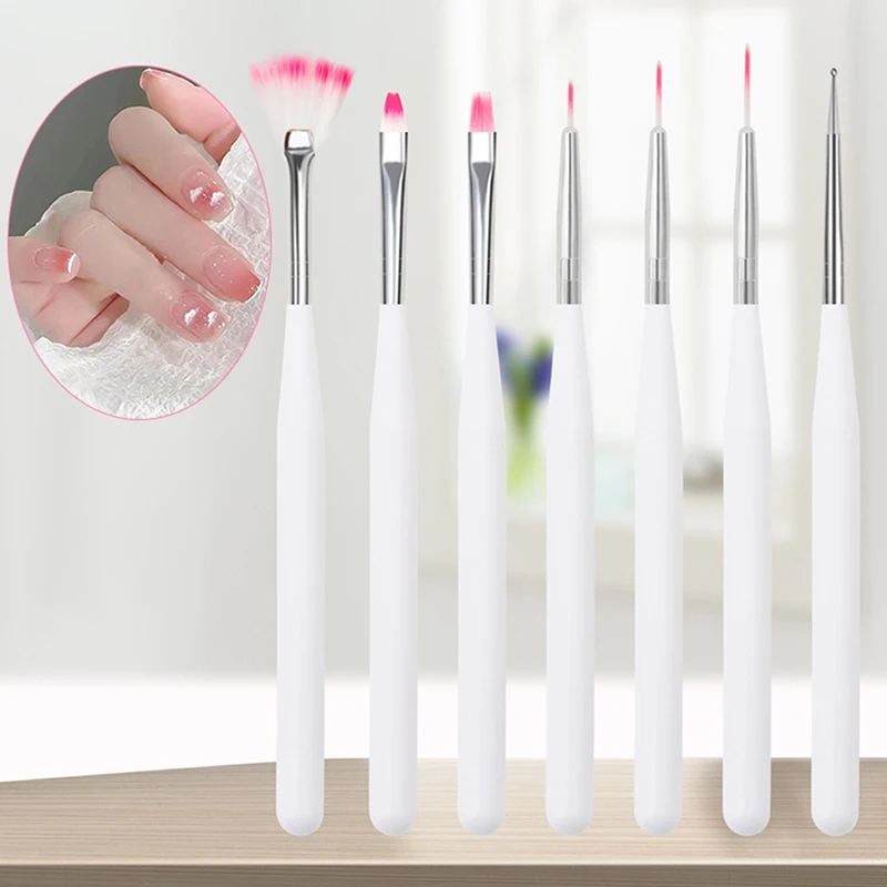 

7 шт./набор, кисти для дизайна ногтей
