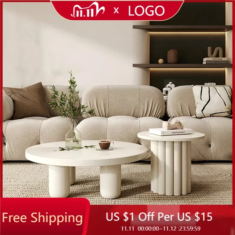

Aesthetic Japanese Coffee Tables Small Cute Glam Wood Coffee Tables Round Minimalist Mesas De Centro Para Sala Home Furniture