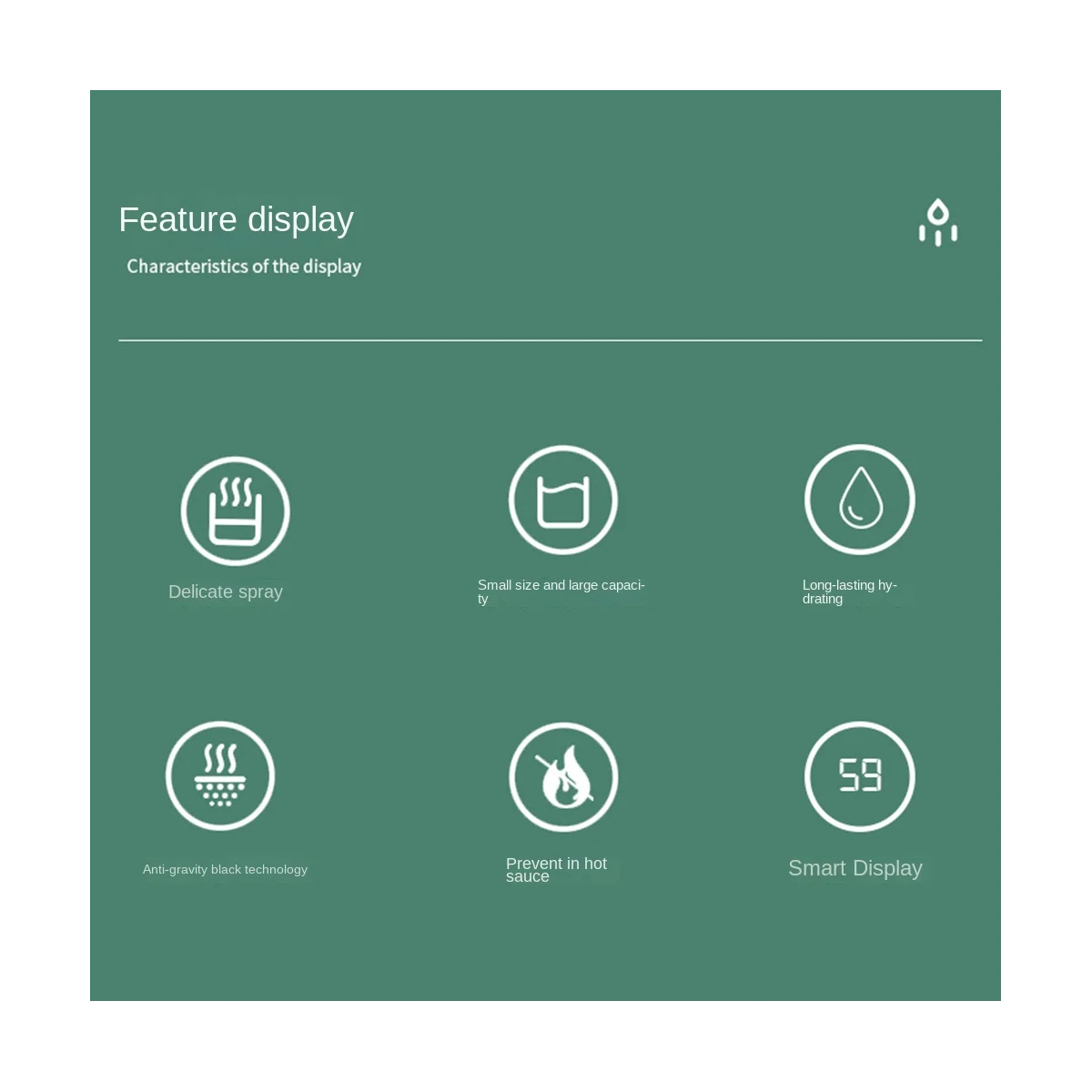 

Anti-Gravity Air Humidifier Water Drop Perfume Aromatherapy Humidifiers Working 8 Hours Office