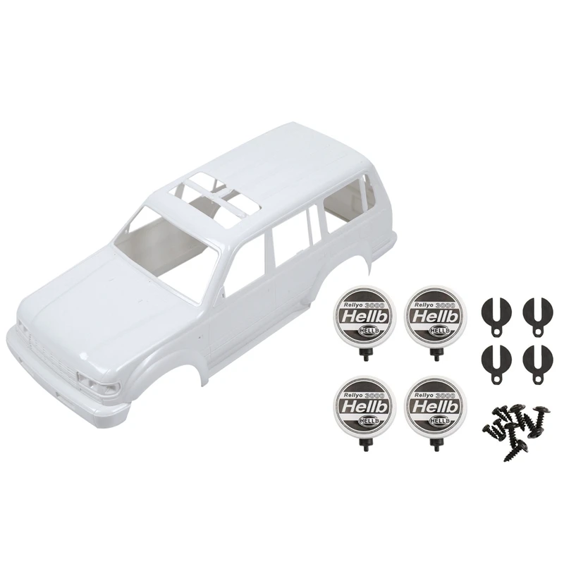 

LC80 жесткий корпус 313 мм Колесная база с 4 шт. радиоуправляемых автомобилей круглая светодиодная крышка для 1:10 Tamiya HSP Радиоуправляемый автомо...