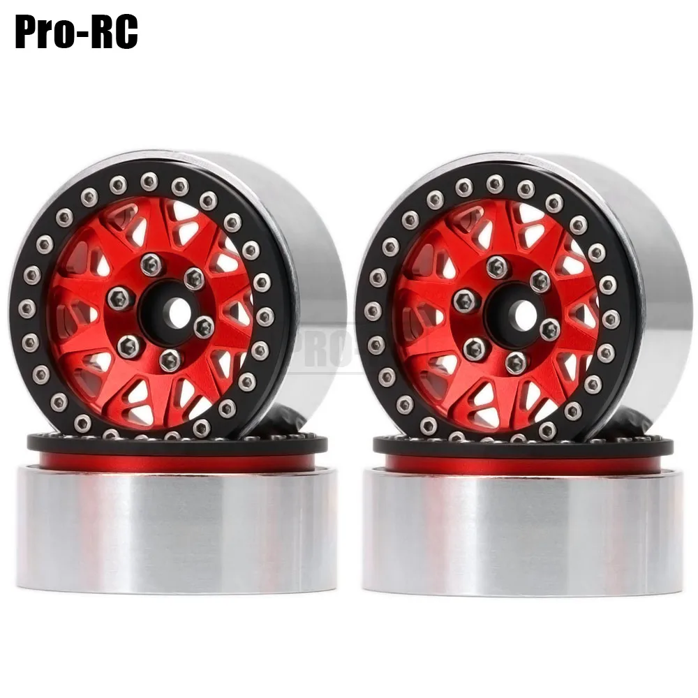 

4xCNC Aluminium 1.9 Beadlock Wheel Hub Rim CNC for RC Car 1/10 Axial SCX10 D90 Traxxas TRX4 T6 Redcat Part