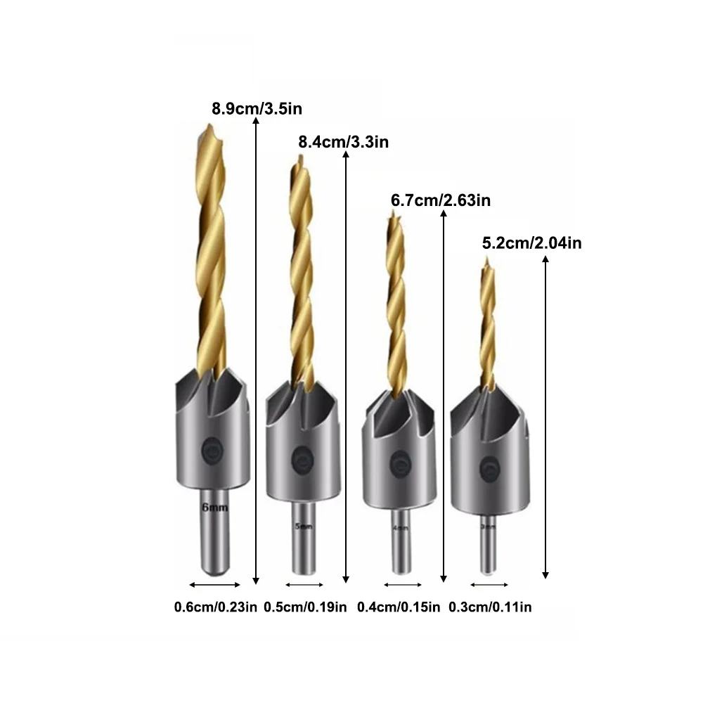 

Countersink Drill Bits Counterbore Chamfer Hole Milling Replacement