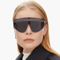 2022 new unique fashion oversized women sunglasses vintage retro goggle men eyewear uv400