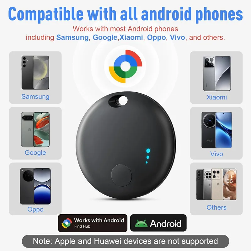 Фото Android Air Tracker Tag Bluetooth Smart Tags работает с приложением Google Find Hub Поиск предметов Устройство поиска ключей Рюкзак для багажа №2