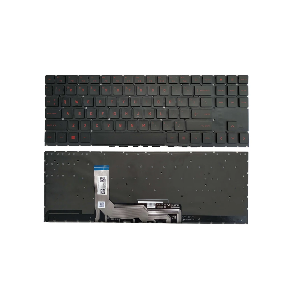 

Клавиатура для ноутбука с плавным набором клавиш клавиатура Входное устройство клавиатуры подсветка для дома и офиса Замена для HP OMEN 15-EN