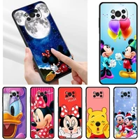 minnie mickey mouse case for xiaomi poco x3 nfc m3 pocophone f1 m4 pro x3 gt f3 gt phone cover shell for mi 9 lite 11 bag