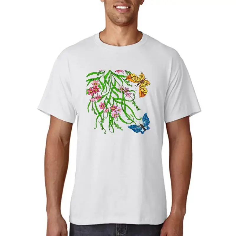

Fashion Print T-shirts Women Butterfly Cartoon Shirt Stylish Short Sleeve Plant Trend Graphic T Top Female Female Tee T-Shirt