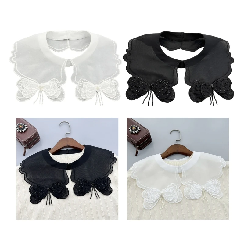 

Воротник с цветочным краем, искусственный воротник, свитер, блузка, воротник, аксессуары для женской одежды