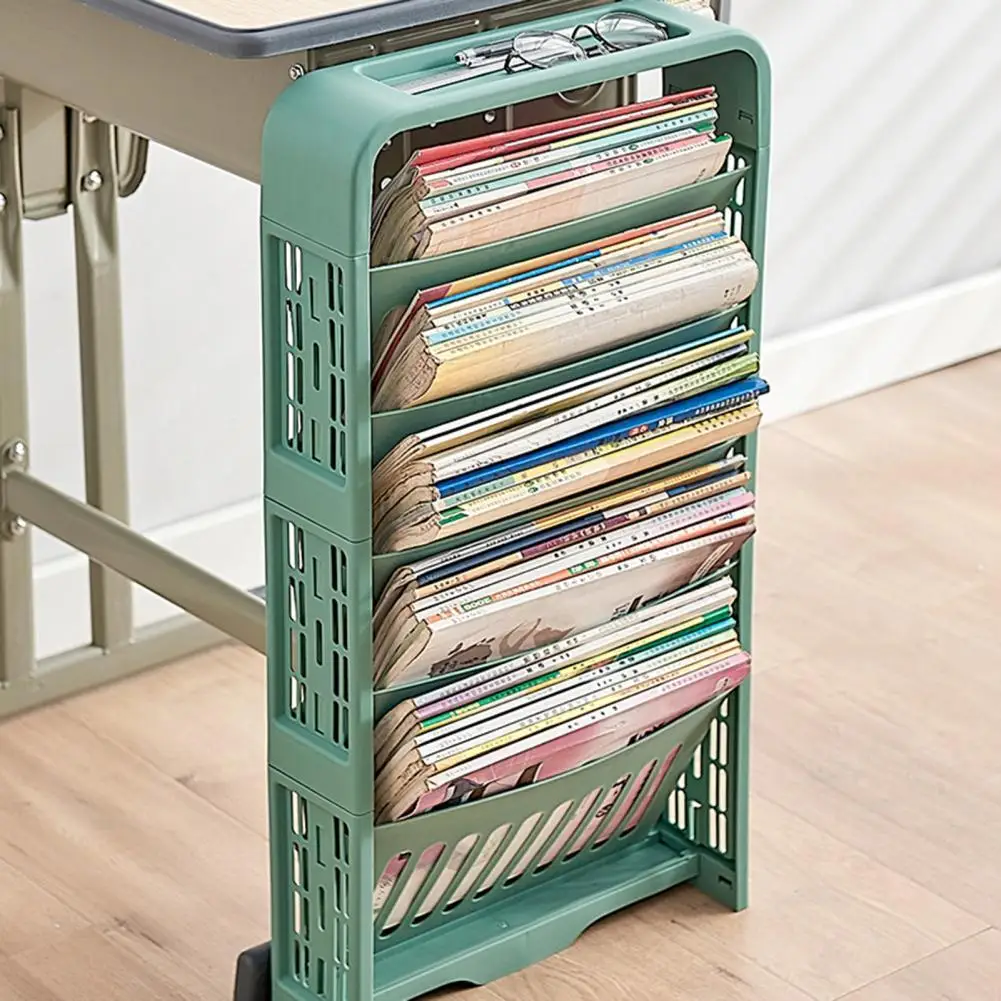 

Стеллаж большой емкости для домашнего офиса, полка для студентов, приборов с защитой от наконечников, настольный книжный стеллаж для хранен...