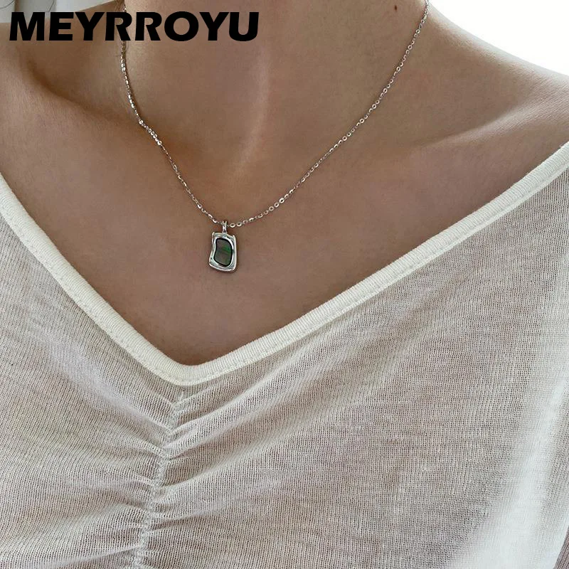 

MEYRROYU Simple Irregular Pendant Chain Necklace For Women Girl Luxury New Fashion Trendy Jewelry Friend Gift Party collier