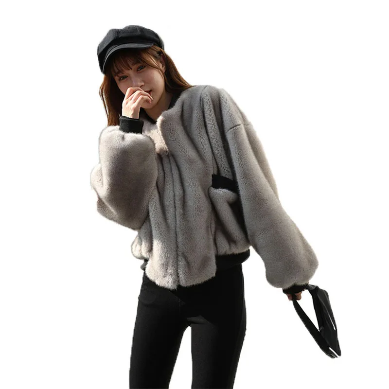 2022 autumn and winter new mink fur coat women's young Korean fashion fur mink coat