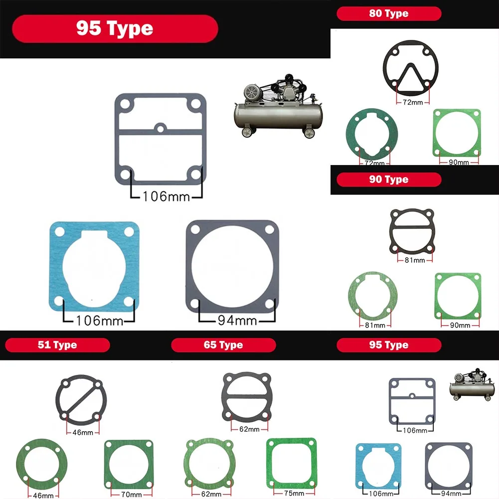 

3 In 1 Air Compressor Cylinder Head Base Valve Plate Gaskets Washers Plastic Air Compressor Washers Air Tools