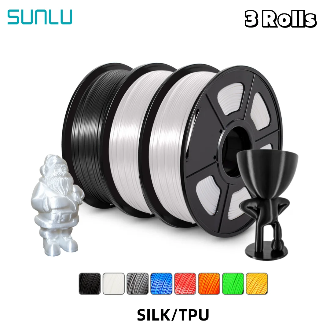 Нить для 3D-принтера SUNLU, 3 рулона, 1 кг/0,5 кг