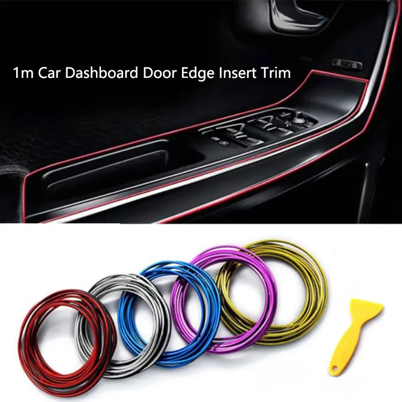 

1 м внутренняя панель приборной панели автомобиля, дверной зазор, кромка, вставка, молдинг, отделка, Декоративная полоса