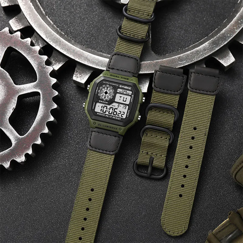 Часы наручные SYNOKE Мужские Цифровые светодиодные водонепроницаемые Роскошные