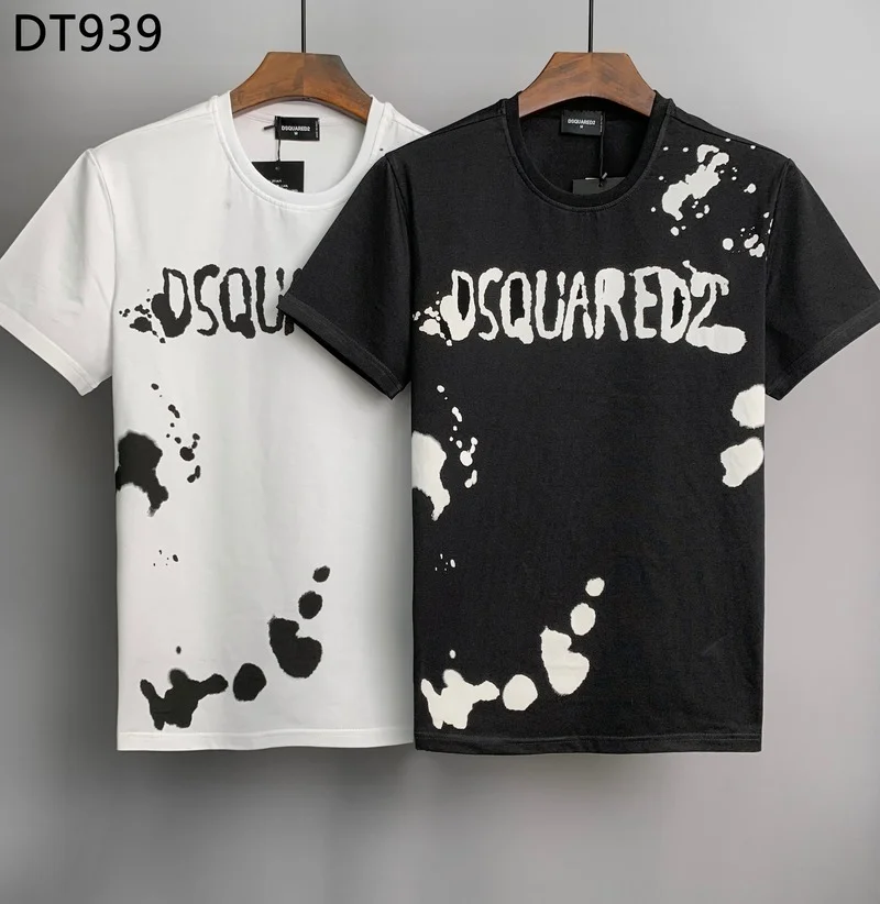 

2022 Dsquared2 Brand Summer Men's T-Shirt Mens Women Fashion Hip Hop DSQ Print Short Sleeve Casual Cotton T-Shirt Streetwear