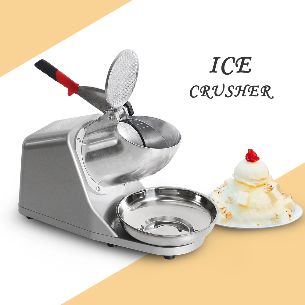 

GZZT Advanced Portable Ice Crusher Electric Smoothie Maker Ice Shaver Slush Ice Cube Crusher Snow Cone Ice Blender 110V-240V