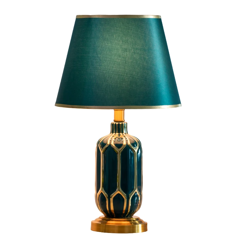 Современная Зеленая Керамическая Настольная лампа TUDA для гостиной дивана