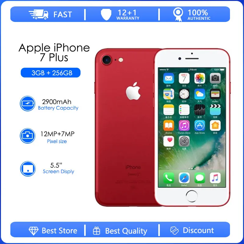 Original Unlock Apple iPhone 7 Plus Used Mobile Phone 32GB/1