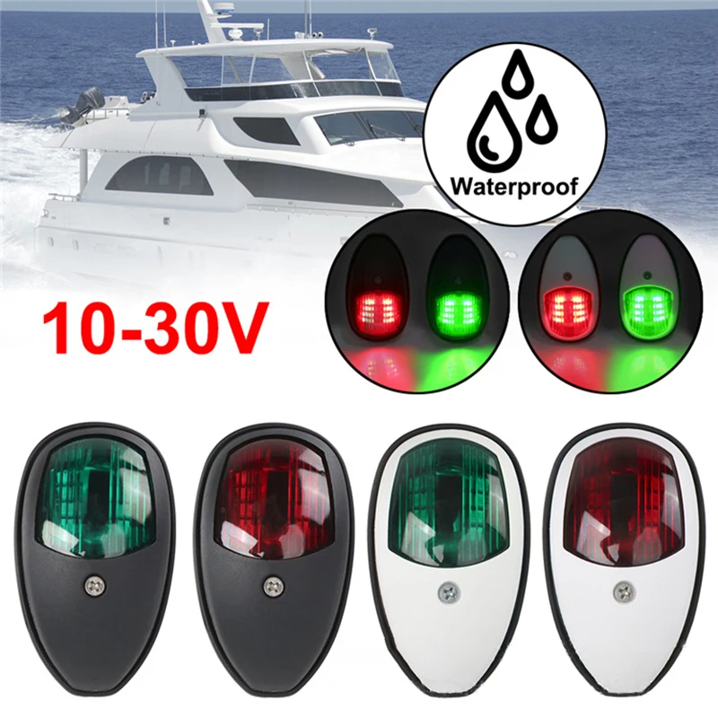 

1Pcs LED Navigation Light Signal Warning Lamp 10V-30V For Marine Yacht Truck Trailer Van Starboard Port Side Light