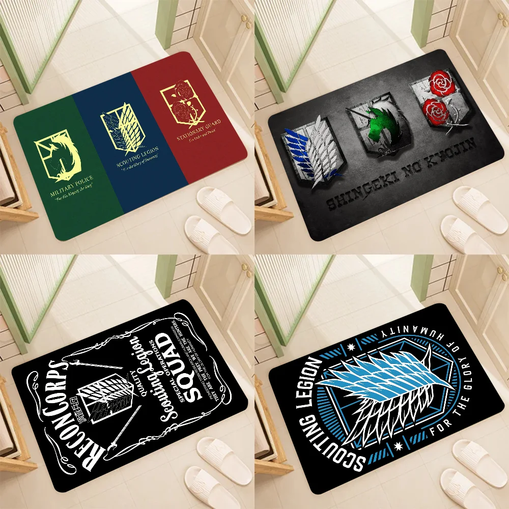 Впитывающие Противоскользящие коврики для ванной из аниме атака на Титанов