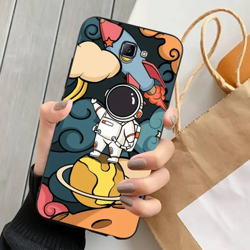 Astronaut Cartoon Phone Case for Samsung J 2 3 4 5 6 7 8 prime plus 2018 2017 2016 core