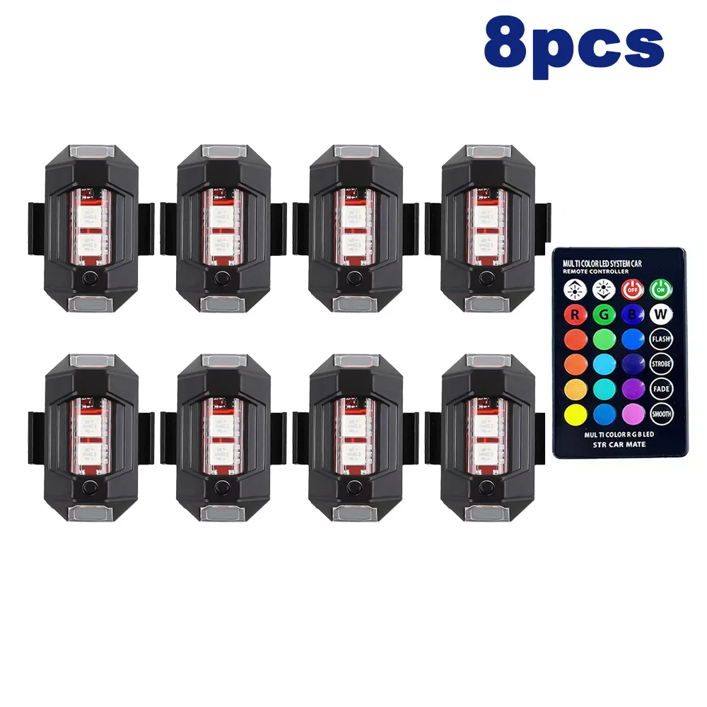 

Беспроводные светодиодные стробоскопы, 7-цветная контрольная лампа для самолетов, предупреждение о опасности, мигающий сигнальный свет, 6 режимов для транспортных средств