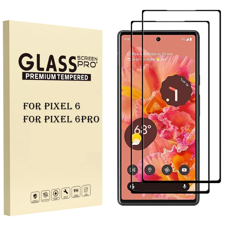 Screen Protector for Google Pixel 6 6Pro 6A Pixel7 7Pro Tempered Glass Anti-Scratch Screen Protective Glass on Pixel 6A Pixel 7
