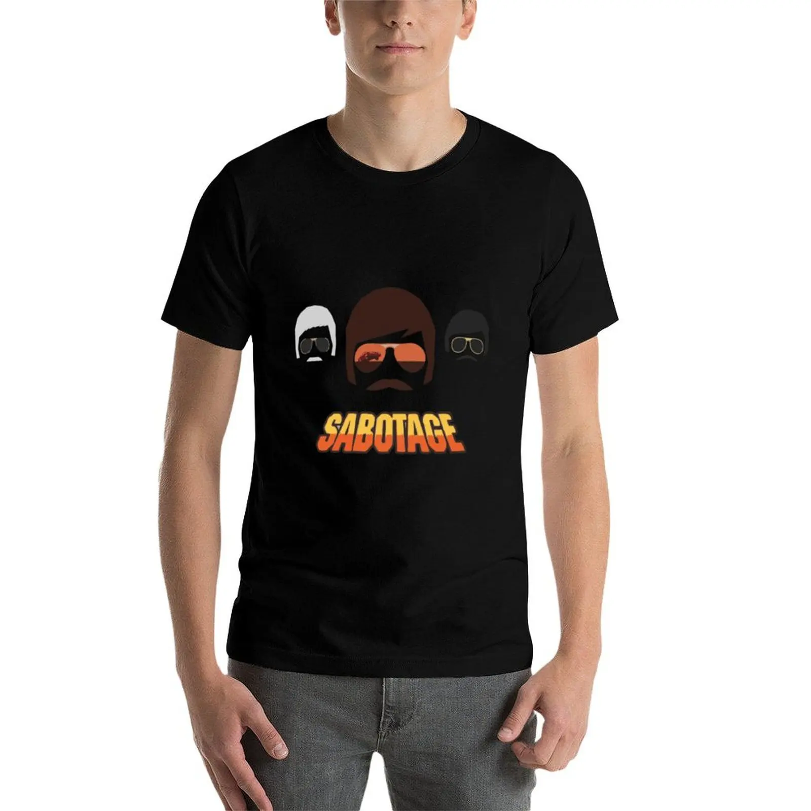 Фото ХИТ ПРОДАЖ - Футболка Beastie Boys Sabotage Merchandise, однотонная, повседневная, базовая модель №3